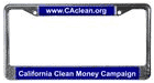 Clean Money License Plate Frame